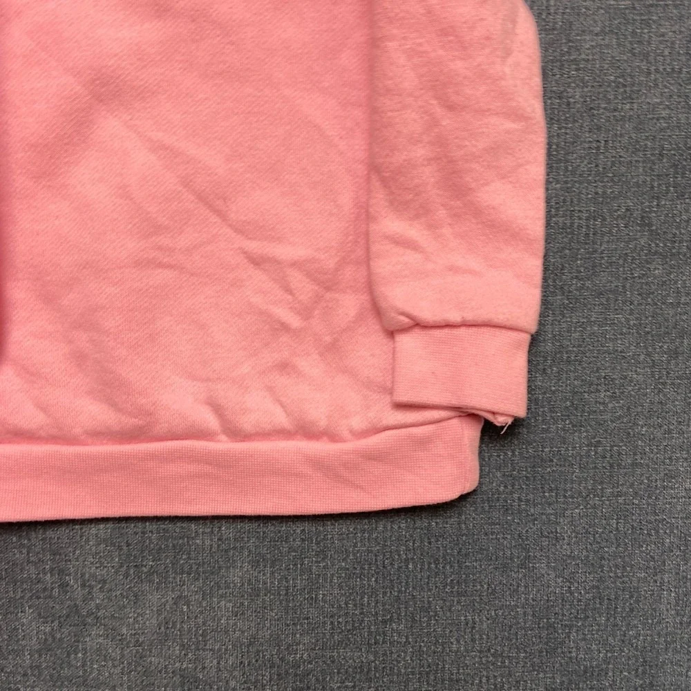Nike Sweatshirt Toddlers 12M Pink Cotton Fleece Lined Ribbed Hem Swoosh Logo